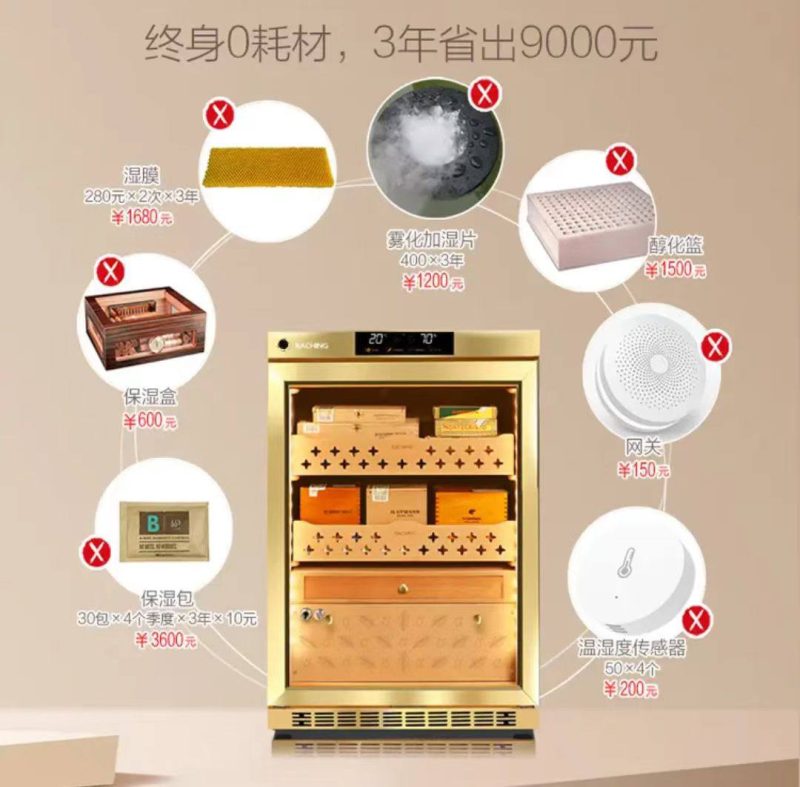MON800A智能恆溫恆濕雪茄保濕櫃